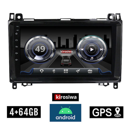 Kirosiwa Car Audio System for Mercedes-Benz A Class (W169) 2004-2012 (Bluetooth/USB/AUX/WiFi/GPS) with Touch Screen 9"