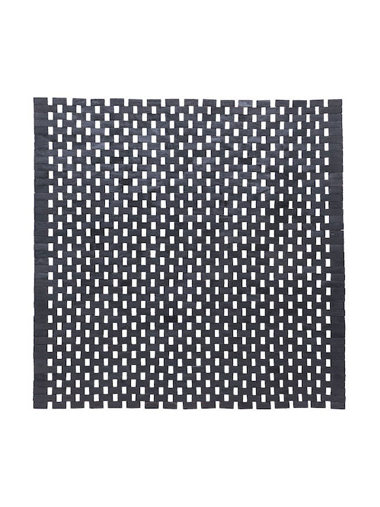 Sealskin Bath Mat Wooden Square Woodblock 800126 Black 60x60cm