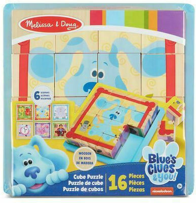 Ξύλινο Παιδικό Puzzle Blue's Clues for You 16pcs για 3+ Ετών Melissa & Doug