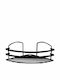Tekno-Tel 455.BK081/BL Γωνιακή Επιτοίχια Ραφιέρα Μπάνιου Inox 27x19x10cm Μαύρη