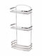 Tekno-Tel 455.BK086/ST Επιτοίχια Ραφιέρα Μπάνιου Inox με 3 Ράφια 25x13x48cm