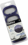 Bathlux 30018 Plastic Bathroom Curtain Rings Blue 12pcs