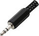 Ștecher Jack de 3,5 mm masculin Negru (DM-1170)