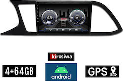 Kirosiwa Ηχοσύστημα Αυτοκινήτου για Seat Leon 2012+ (Bluetooth/USB/AUX/WiFi/GPS) με Οθόνη Αφής 9"