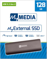 MyMedia My External SSD USB 3.2 Externe SSD 128GB M.2 Schwarz