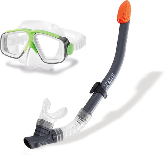 Intex Diving Mask with Snorkel Surf Rider Transparent Green