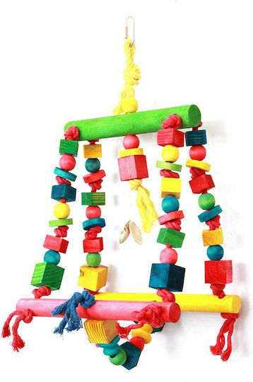 Happypet Double Swing Jucărie Leagăn pentru Colivie Papagal 44x25cm