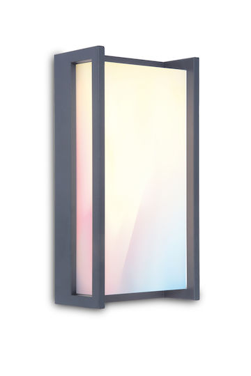Lutec Qubo Wall-Mounted Outdoor Ceiling Light LED IP54 16W with RGB Light 22x11x7.4εκ.