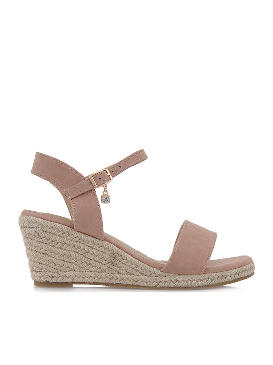 Women's Ankle Strap Platforms Pink O439W6157 710