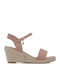 Women's Ankle Strap Platforms Pink O439W6157 710