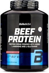 Biotech USA Beef Drink Powder with L-arginine Fără Gluten & Lactoză cu Aromă de Căpșuni 1.816kg