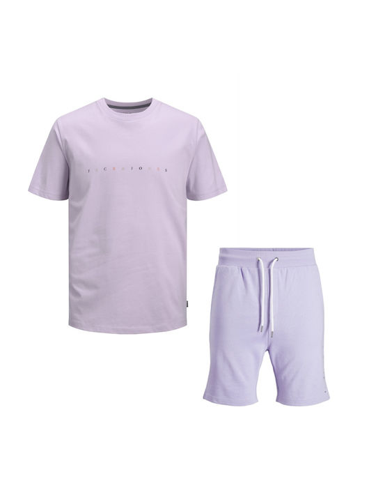 Jack & Jones Kinder Set mit Shorts Sommer 2Stück Flieder /20