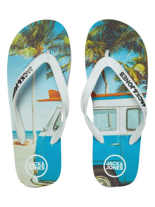 Slapi Bărbați Flip Flops Albi