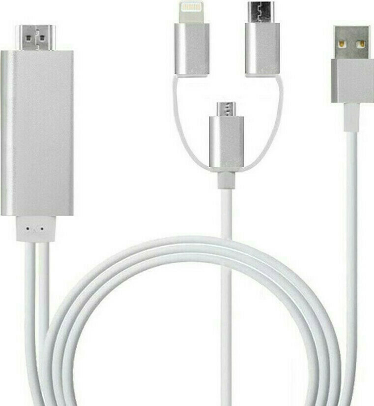 Cable HDMI male HDMI male / Lightning male / USBC male / micro USB