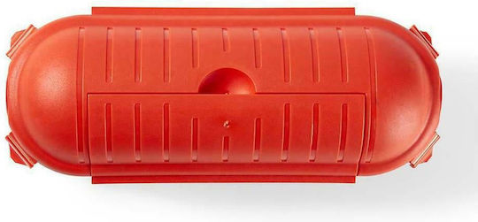 Nedis Surface Mounted Electrical Box IP44 in Orange Color