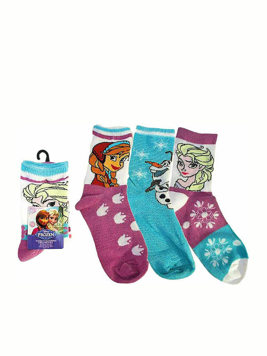 Disney Kids' Socks Knee-High Frozen Multicolored 3 Pairs
