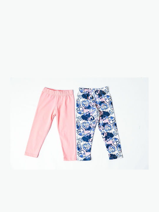 Joyce Set Kinder Leggings Capri Rosa Hearts