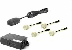 Steelmate Σύστημα Παρκαρίσματος Αυτοκινήτου με Buzzer και 4 Αισθητήρες σε Λευκό Χρώμα
