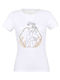 Γυναικείο t-shirt λευκό Nymph #5 - Λευκό