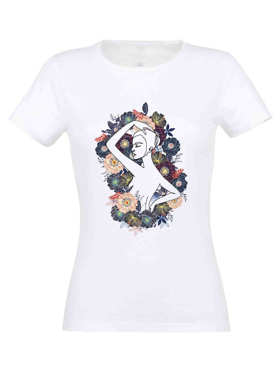 Дамска бяла тениска Нимфа №43 - Бяла