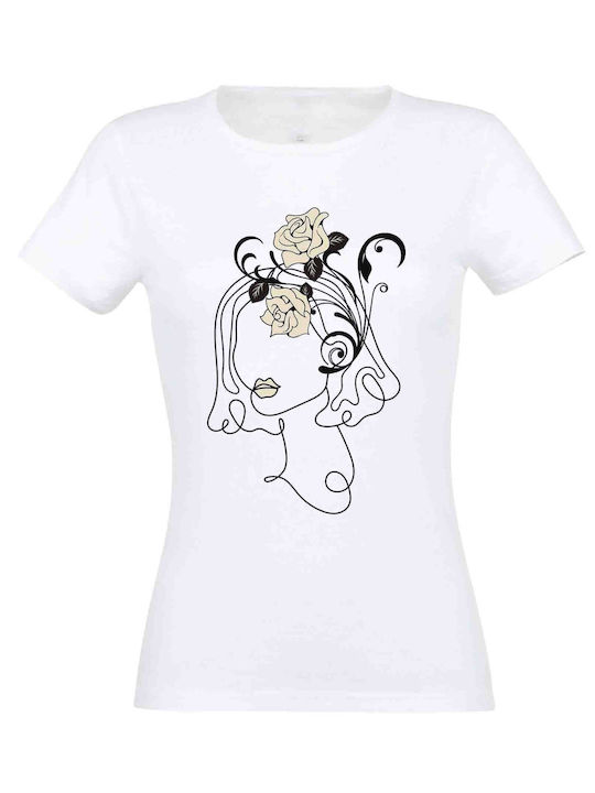 Women's white t-shirt Nymph #47 - White