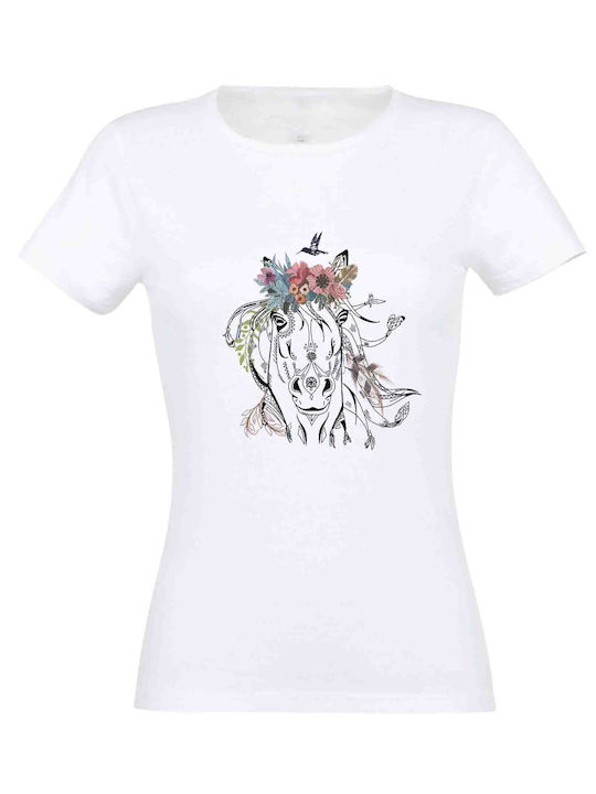 Damen Weiße Boho#1 T-Shirt - Weiß