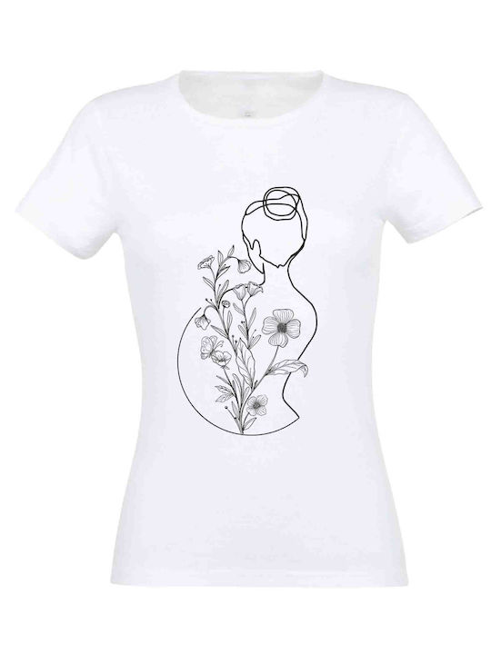 Women's white t-shirt Nymph #22 - White