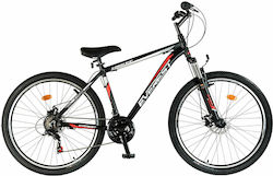 Everest S-Cross 27.5" Black Mountain Bike with 21 Speeds and Mechanical Disc Brakes