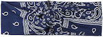 Elastisches Haar-Stirnband mit Boho-Bandana-Print, Einheitsgröße, Blau