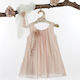 Lollipop Celebrations Puse Baptism Clothing Set with Hair Accessories , Dress & Cardigan made of Lace 3pcs