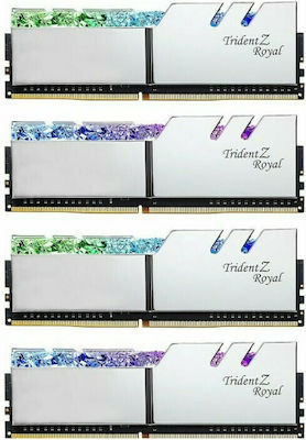 G.Skill Trident Z Royal 128GB DDR4 RAM με 4 Modules (4x32GB) και Ταχύτητα 3200 για Desktop