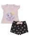 Funky Kids Set with Shorts Summer 2pcs Pink