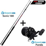 Oceanic Sonic 180 Fishing Rod for Trolling / Vertical Fishing with Reel 1.8m