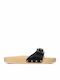 Pescura Flat Leather Women's Flat Sandals Anatomic in Black Color