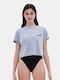Γυναικείο Crop T-shirt Λιλά