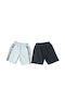 Kids' Shorts/Bermudas Fabric Grey/Black 2pcs
