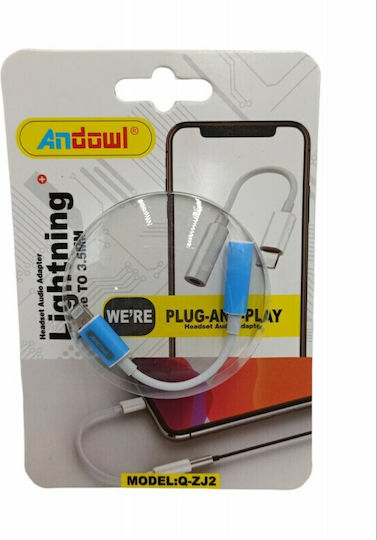 Andowl Q-ZJ2 Конвертор 3.5mm мъжки към USB-C женски Син 1бр