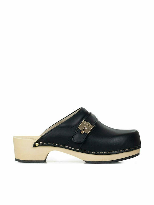 Scholl Pescura Clog 50 Γυναικεία Ανατομικά Σαμπό Μαύρα