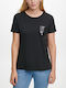 DKNY Damen T-shirt Schwarz