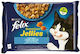 Felix Wet Cat Food for Adult Cats in Pouches with Shrimps Salmon and Fish 4x85g