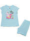 Minerva Kids' Pajamas Summer Light Blue Summer Party