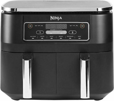Ninja Foodi Max Dual Zone Air Fryer with Double Detachable Bucket 7.6lt Black