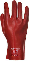 Portwest Gloves for Work Red PVC