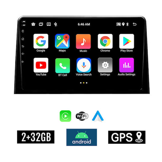 Kirosiwa Car Audio System for Toyota Proace Honda City Proace City 2018+ (Bluetooth/USB/AUX/WiFi/GPS/Apple-Carplay/Android-Auto) with Touch Screen 10"
