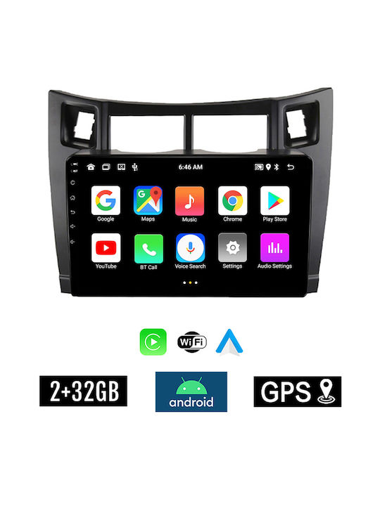 Kirosiwa Car Audio System for Toyota Yaris 2006-2011 (Bluetooth/USB/AUX/WiFi/GPS/Apple-Carplay/Android-Auto) with Touch Screen 9"