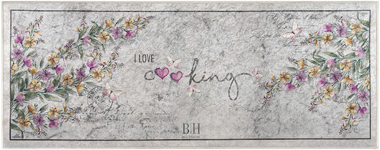 Beauty Home Χαλάκι Κουζίνας Διάδρομος Αδιάβροχο Γκρι 60x160εκ.