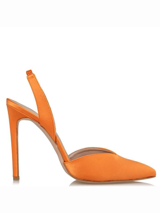 Envie Shoes Μυτερές Γόβες με Τακούνι Στιλέτο Πορτοκαλί