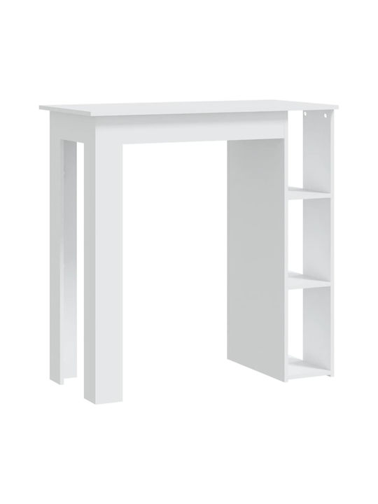 Table Bar Wooden White 102x50x103.5cm