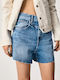 Pepe Jeans Women's Jean High-waisted Shorts Blue