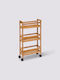5Five Kitchen Trolley Wooden in Brown Color 3 Slots 36x15x74.4cm
